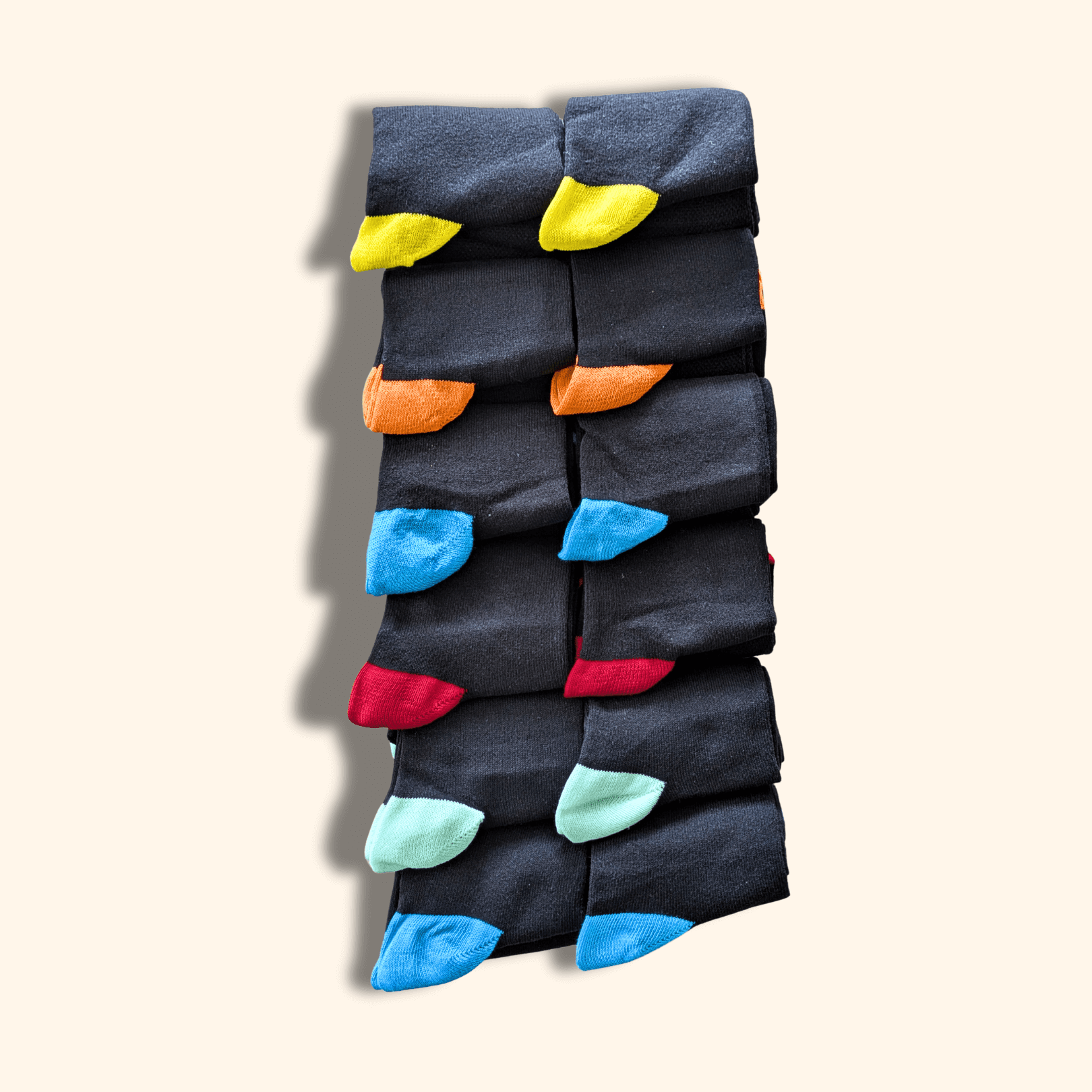 12 Pairs Men's Soft Cotton Colourful Heel Toe Black Argyle Diamond Easycare Comfortable Shoe Socks Flat Toe Seam Durable Work School Business Wear UK 6-11
