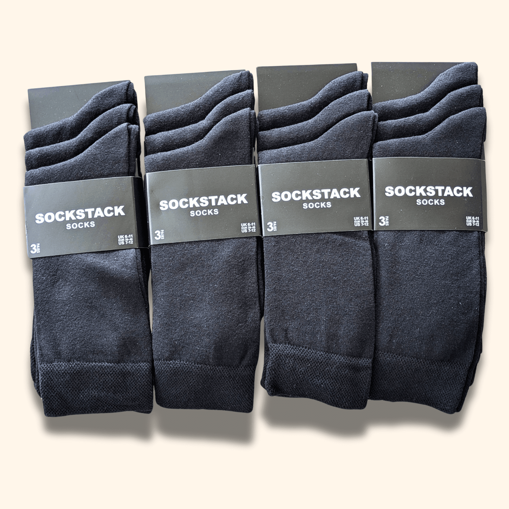 12 Pairs Men's Soft Cotton Colourful Heel Toe Black Argyle Diamond Easycare Comfortable Shoe Socks Flat Toe Seam Durable Work School Business Wear UK 6-11