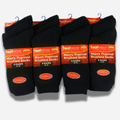 12 Pairs Mens Black Thermal Socks Warm Work Boot Socks Superior Insulation Cold Weather Double Brushed Advanced Knitting Technology Extra Warmth