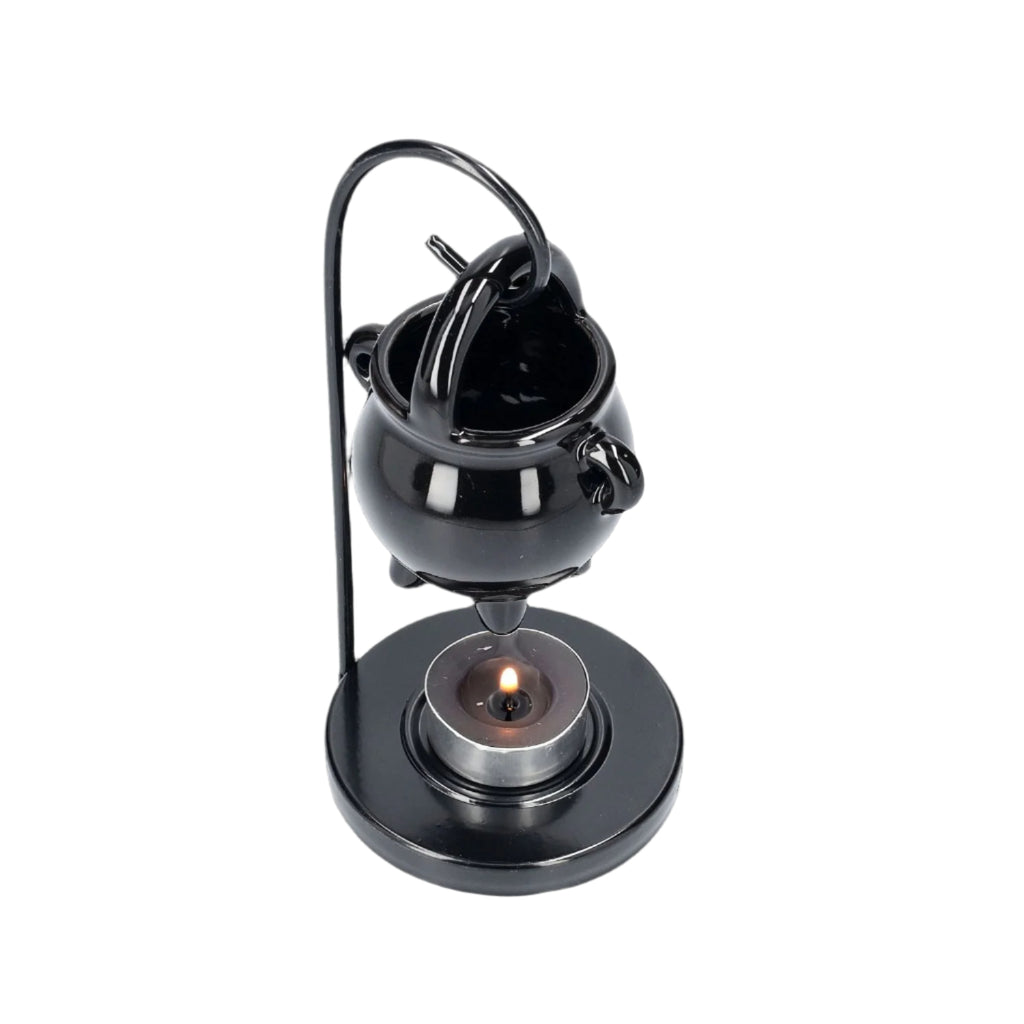 Hanging Cauldron Oil Burner - Black