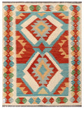 Maimana Afghanistan Kilim Rug - 197 x153 cm - Handmade