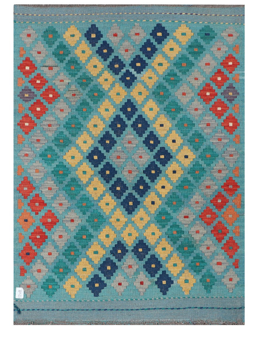 Maimana Afghanistan Kilim Rug - 143 x106 cm - Handmade