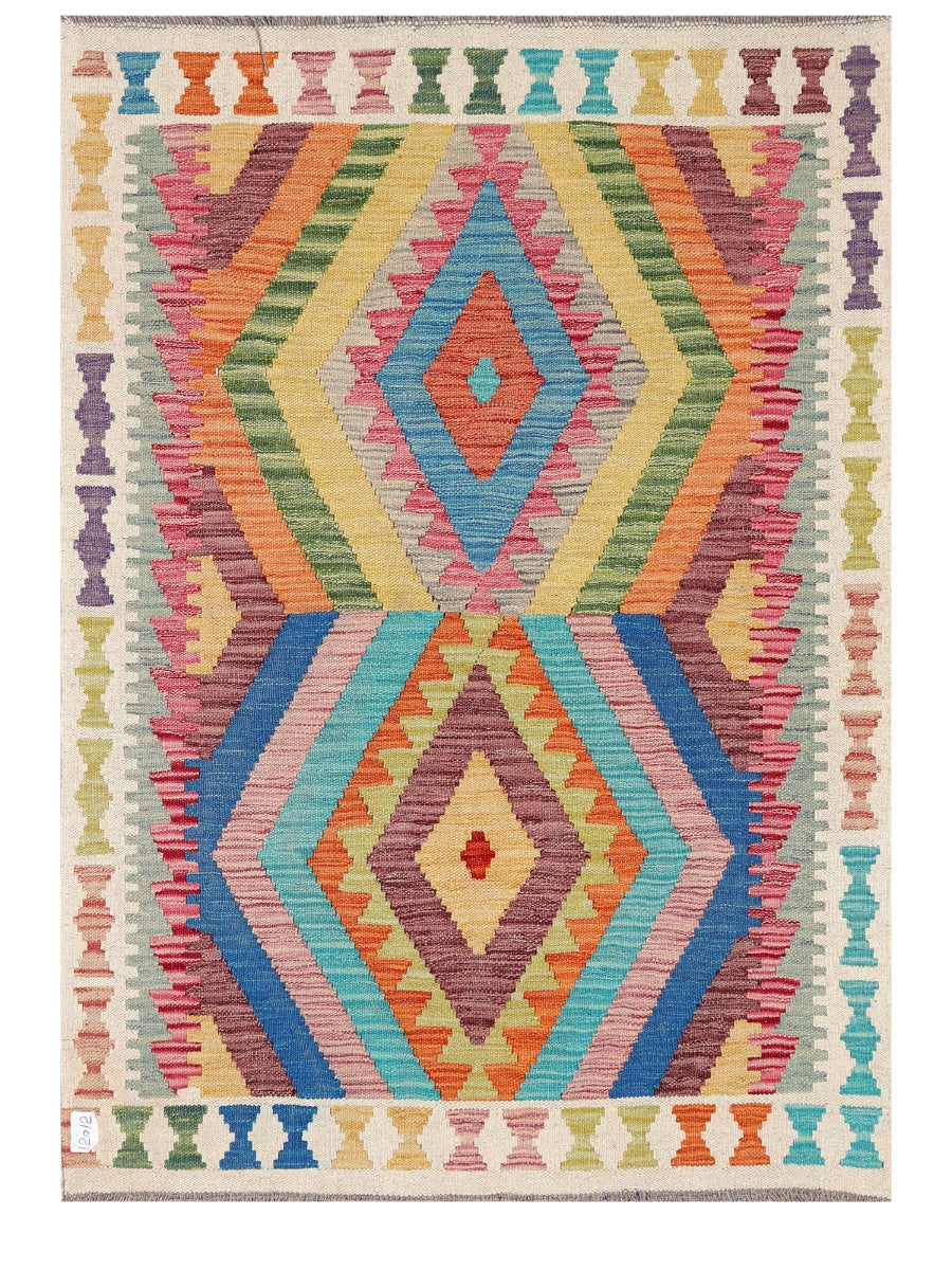 Maimana Afghanistan Kilim Rug - 142 x103 cm - Handmade