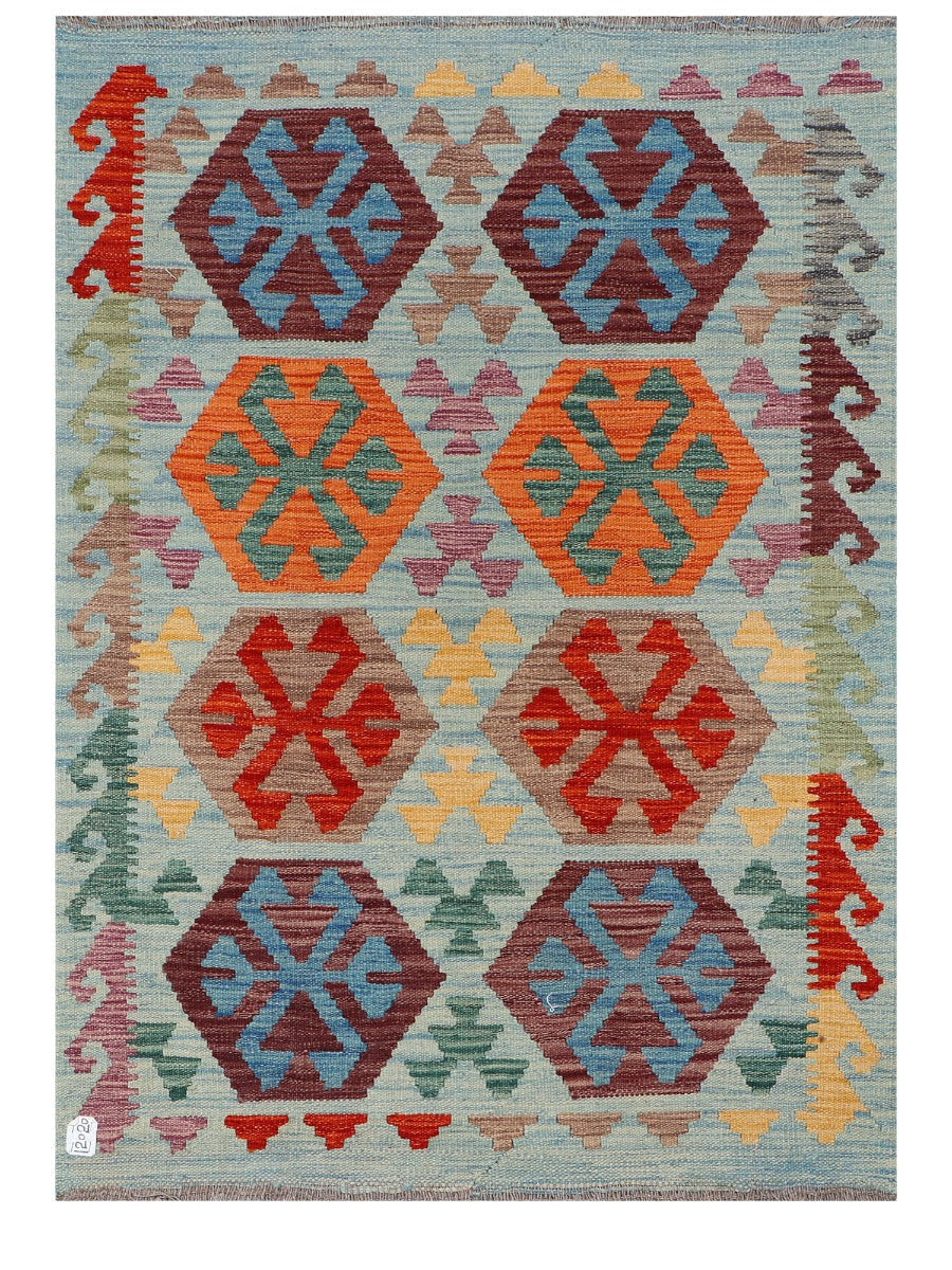 Maimana Afghanistan Kilim Rug - 145 x103 cm - Handmade