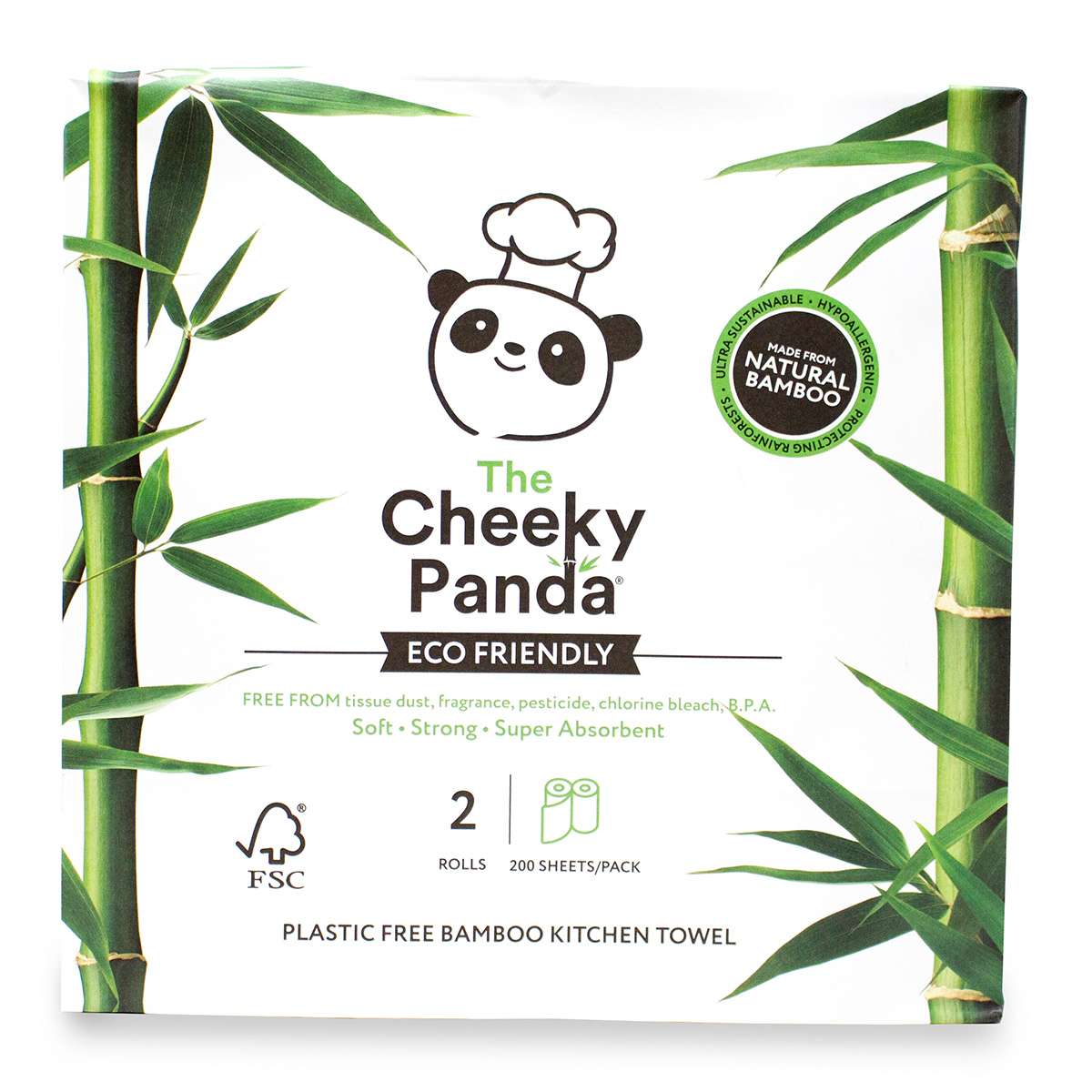 The Cheeky Panda Plastic Free Kitchen towel - 2pc