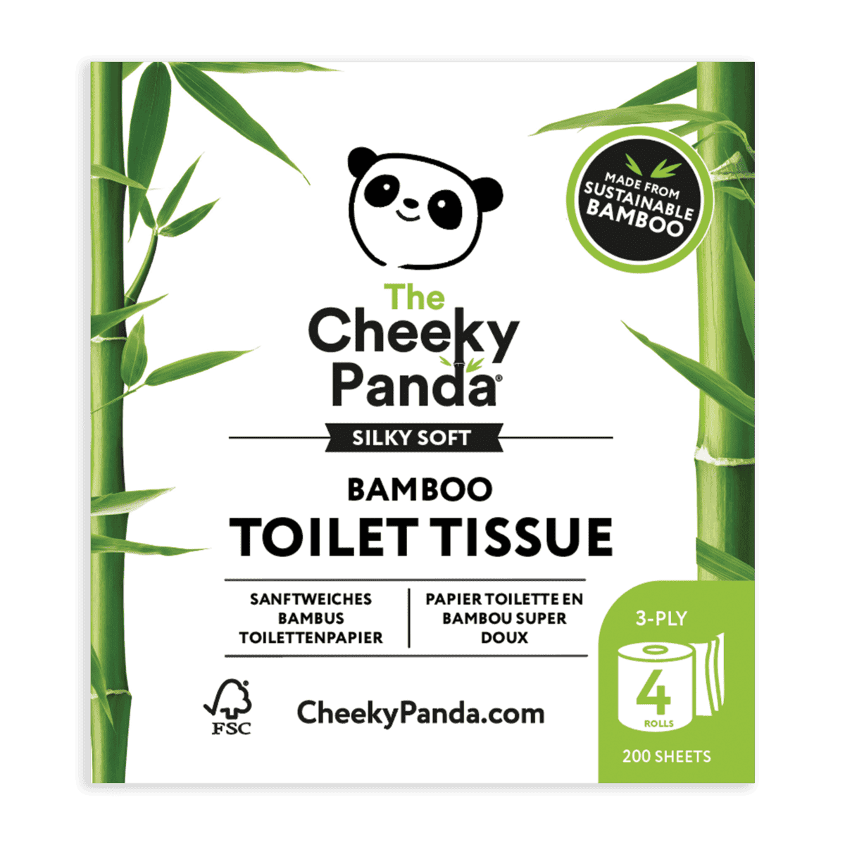 The Cheeky Panda Plastic free toilet tissue - 4pc