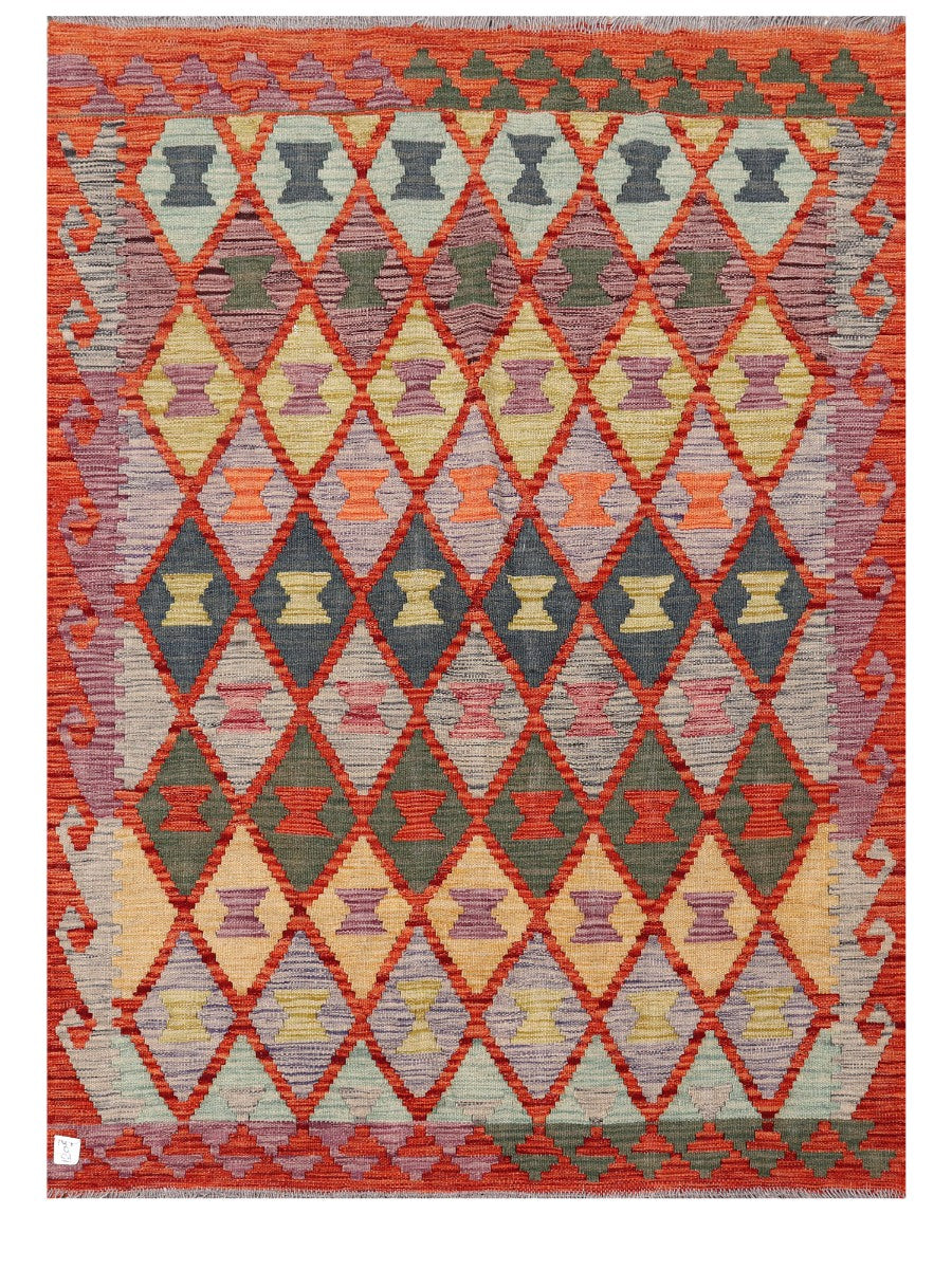 Maimana Afghanistan Kilim Rug - 168 x122 cm - Handmade