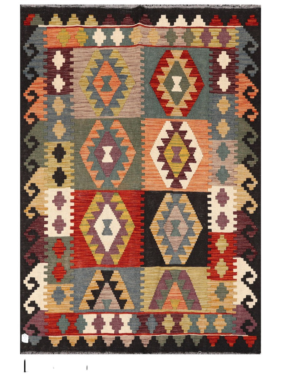 Maimana Afghanistan Kilim Rug - 176 x121 cm - Handmade