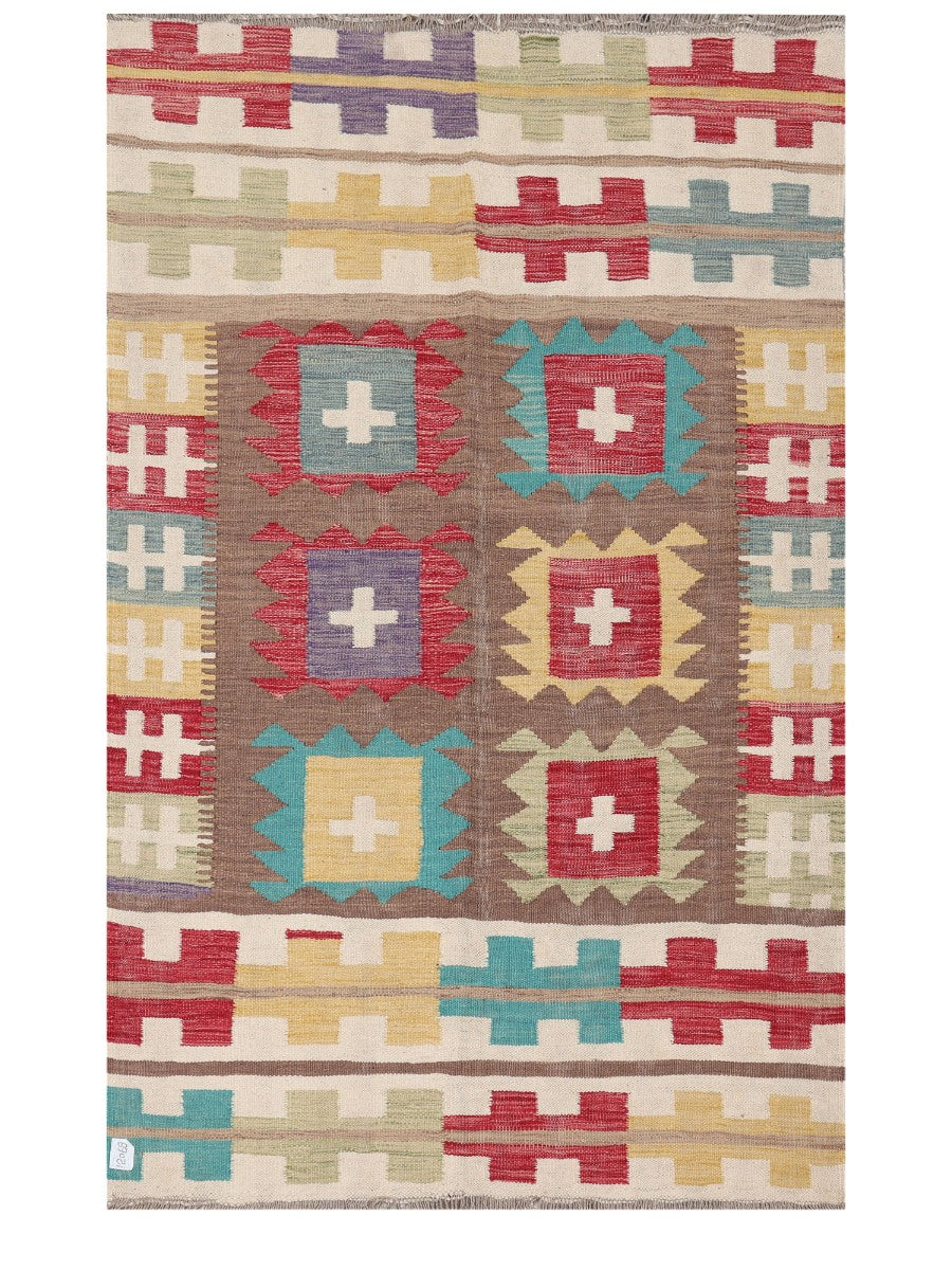 Maimana Afghanistan Kilim Rug - 186 x115 cm - Handmade