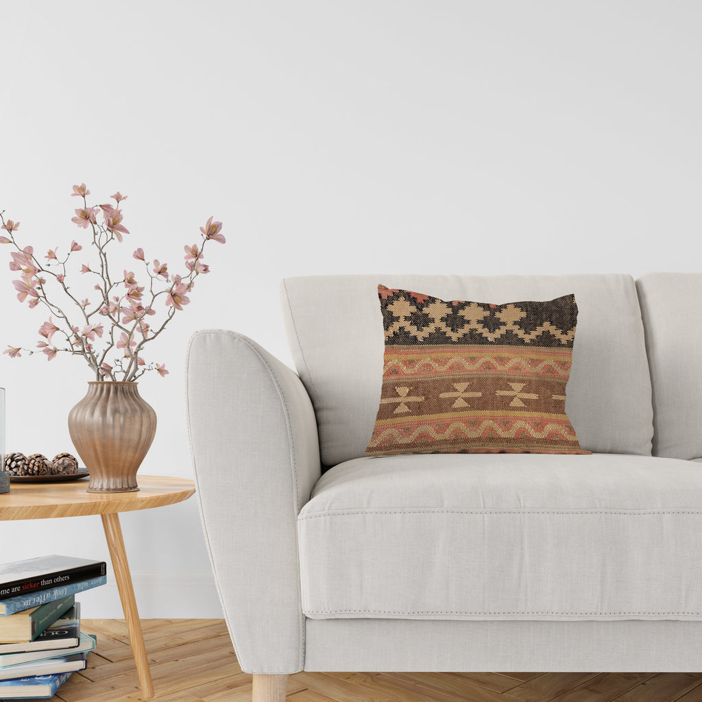 Turkish Kilim Vintage Cushion Cover - 56 x 40 cm - Handmade