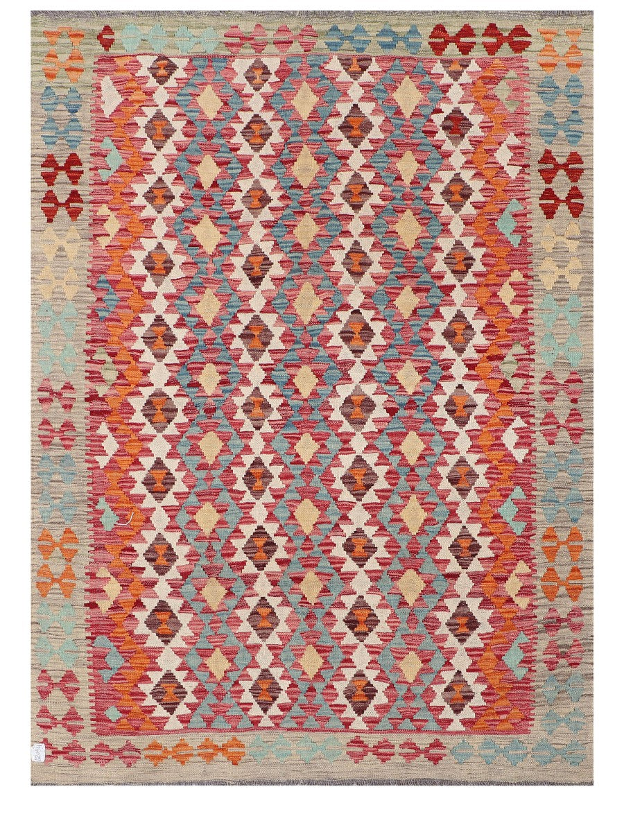 Maimana Afghanistan Kilim Rug - 203 x151 cm - Handmade