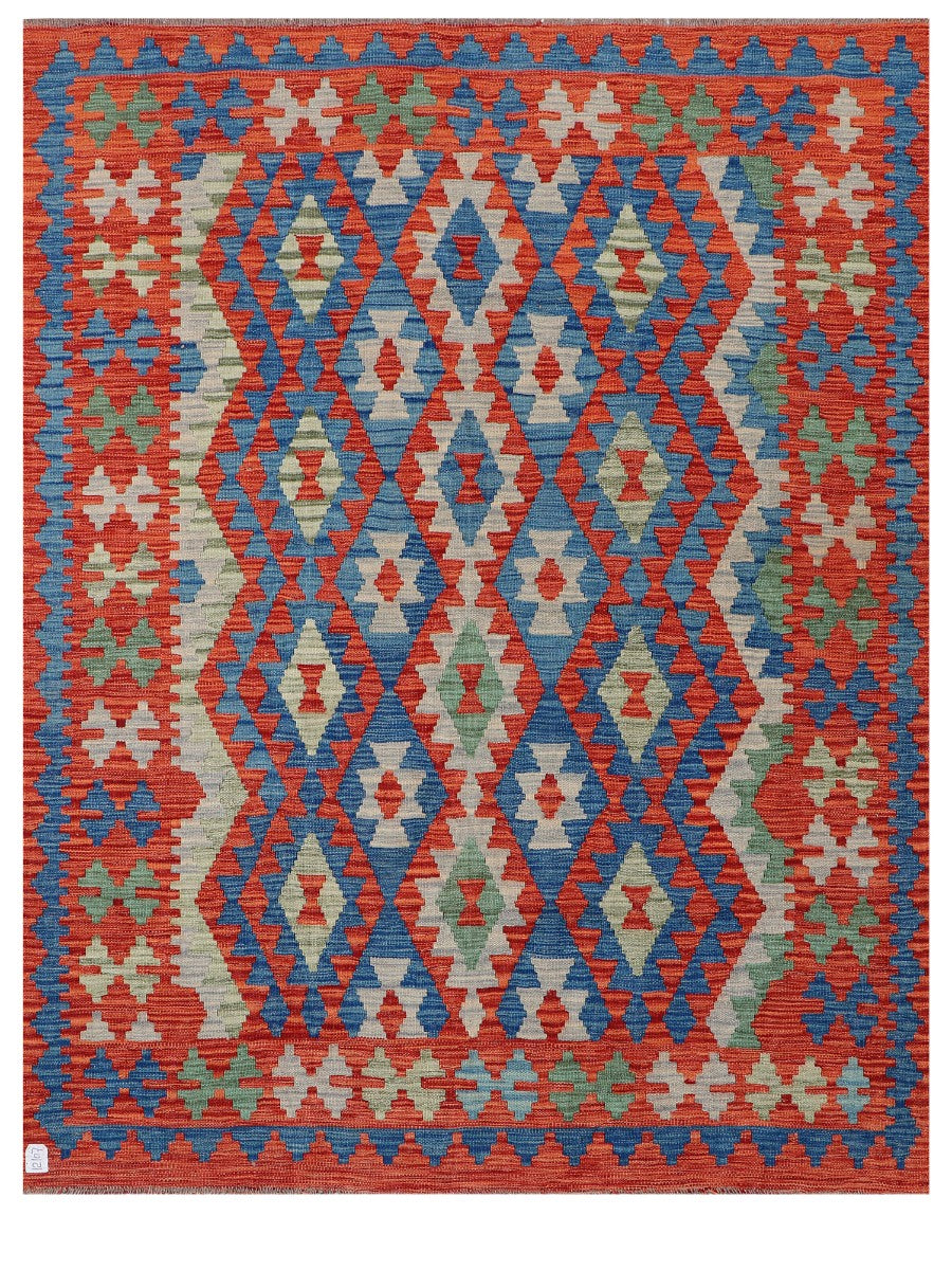 Maimana Afghanistan Kilim Rug - 194 x155 cm - Handmade
