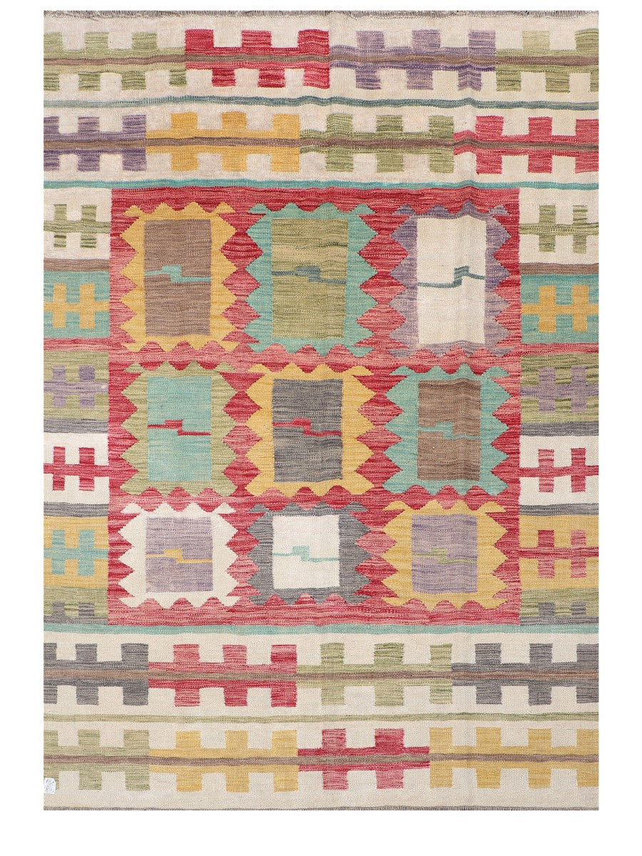 Maimana Afghanistan Kilim Rug - 238 x170 cm - Handmade