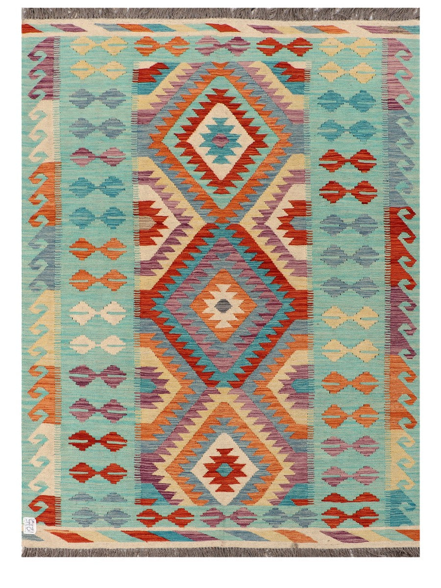 Maimana Afghanistan Kilim Rug - 199 x145 cm - Handmade