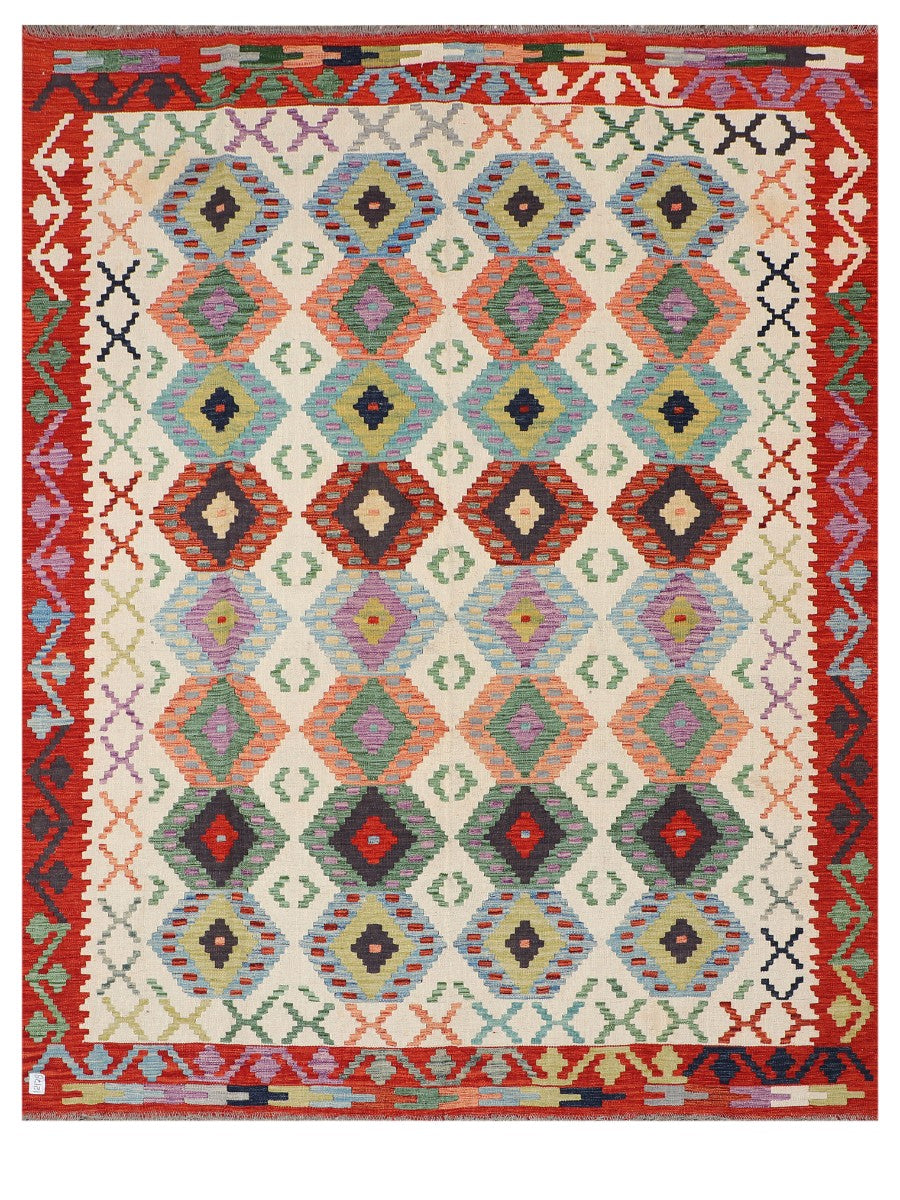Maimana Afghanistan Kilim Rug - 256 x204 cm - Handmade