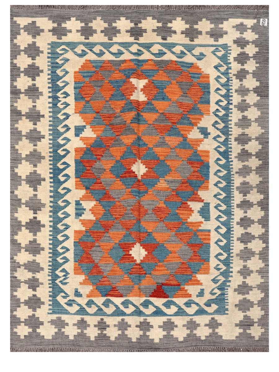 Maimana Afghanistan Kilim Rug - 197 x147 cm - Handmade