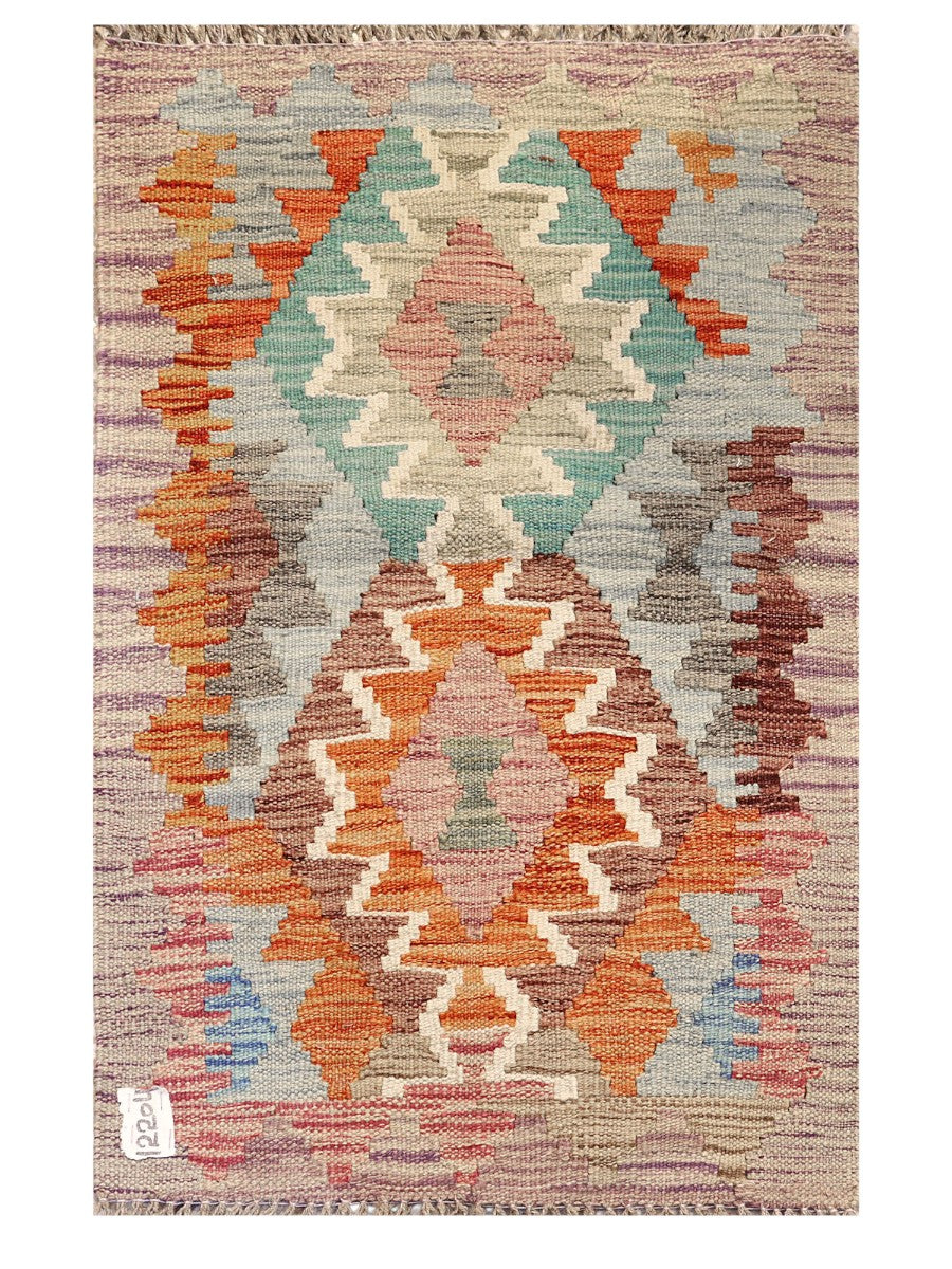 Maimana Afghanistan Kilim Rug - 84 x 54 cm - Handmade