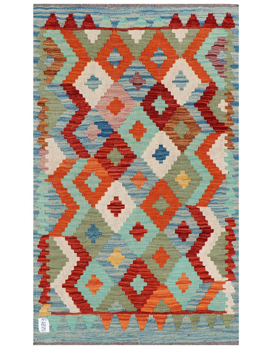 Maimana Afghanistan Kilim Rug - 118 x 74 cm - Handmade
