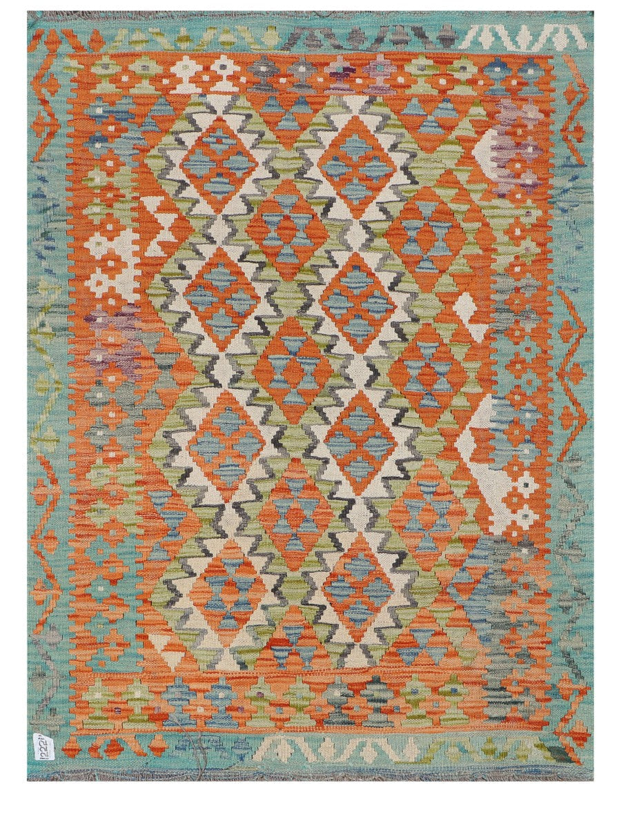 Maimana Afghanistan Kilim Rug - 140 x103 cm - Handmade