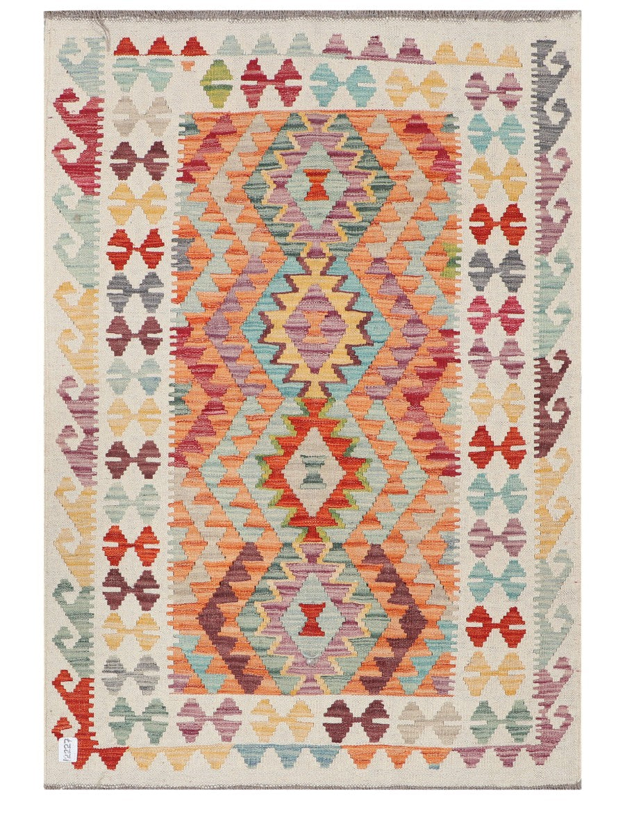 Maimana Afghanistan Kilim Rug - 155 x107 cm - Handmade