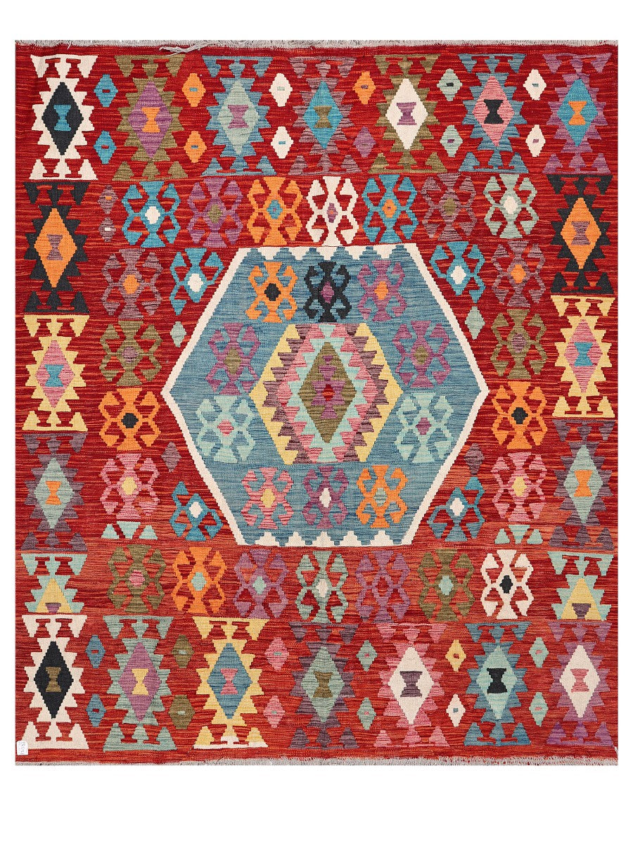 Maimana Afghanistan Kilim Rug - 237 x201 cm - Handmade