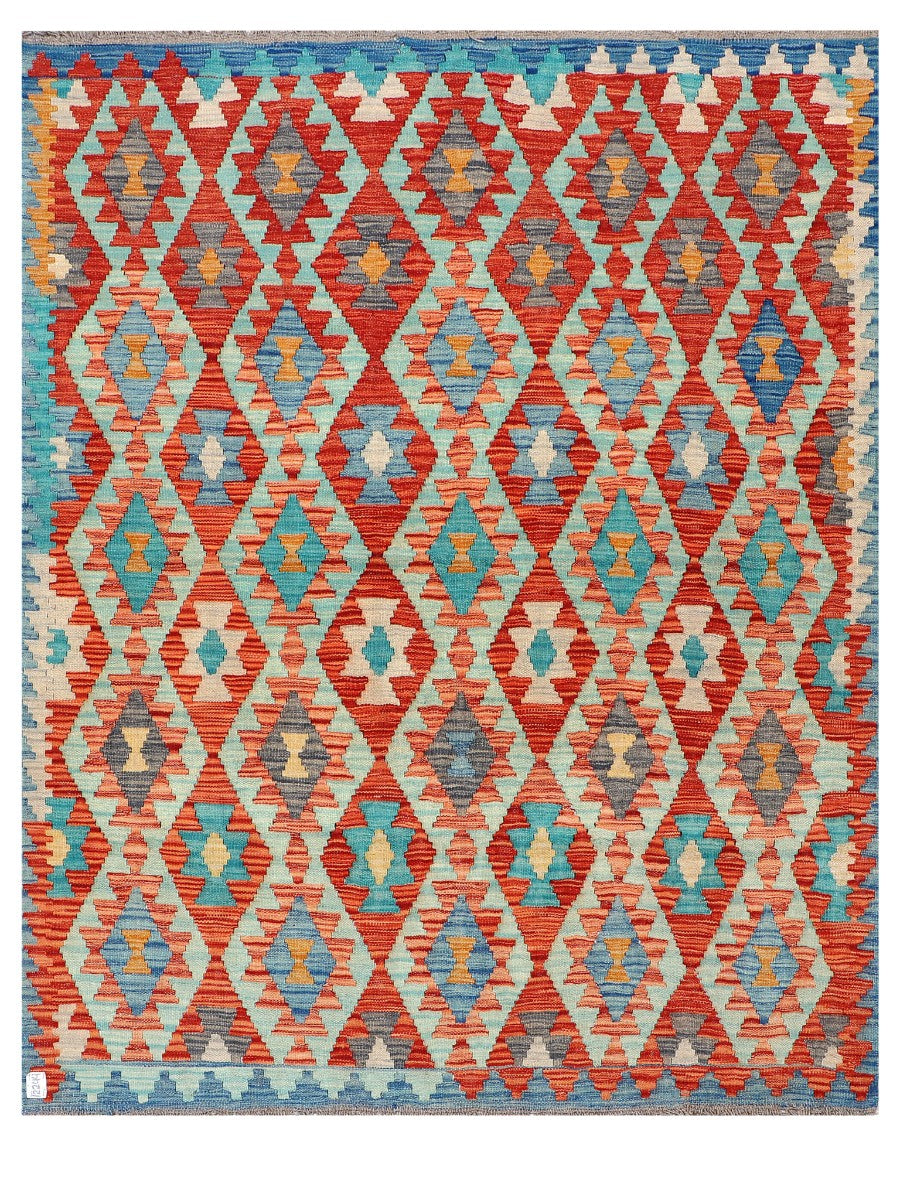 Maimana Afghanistan Kilim Rug - 199 x161 cm - Handmade