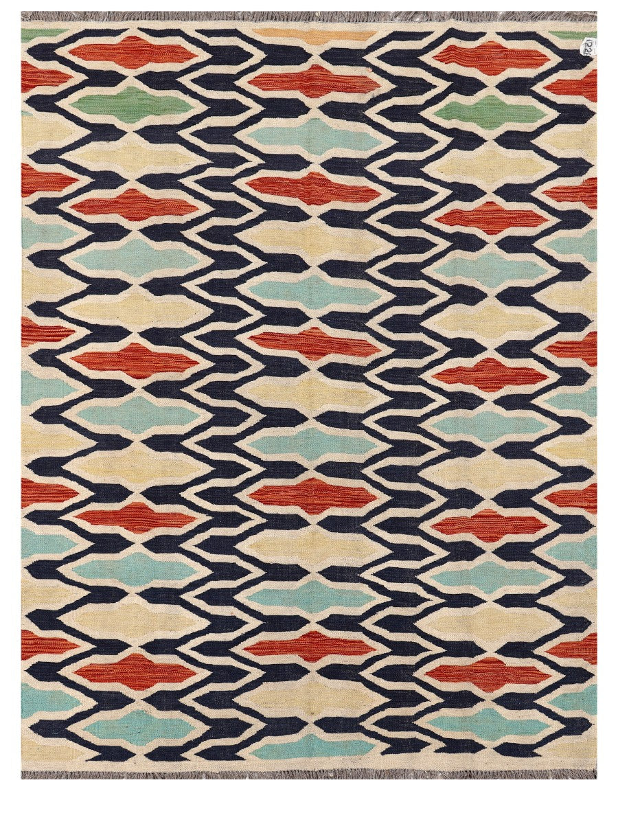 Maimana Afghanistan Kilim Rug - 196 x147 cm - Handmade