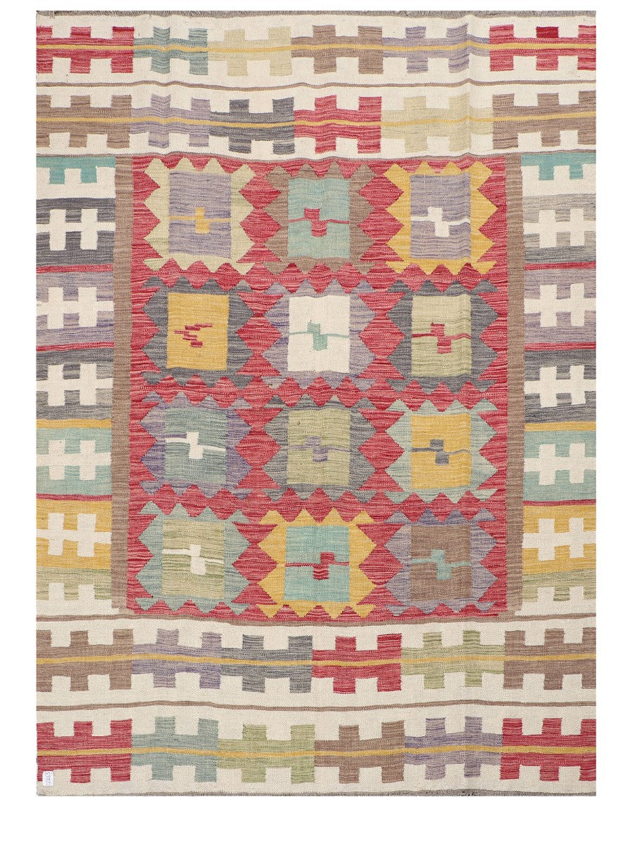 Maimana Afghanistan Kilim Rug - 249 x181 cm - Handmade
