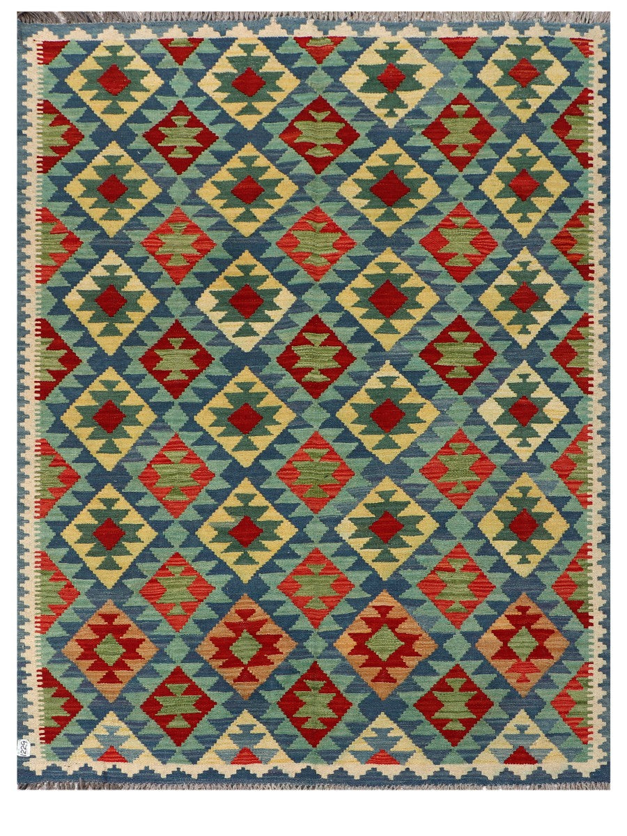 Maimana Afghanistan Kilim Rug - 206 x157 cm - Handmade