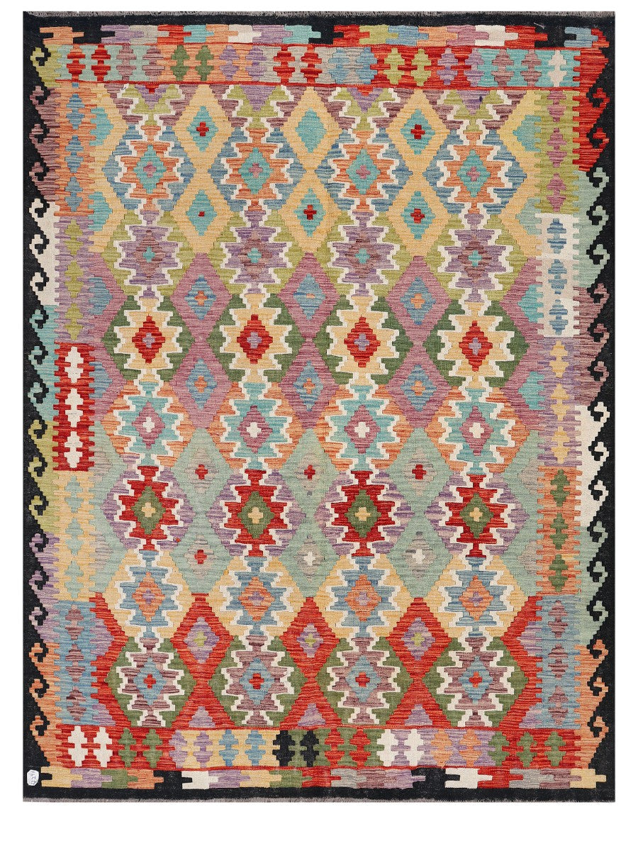 Maimana Afghanistan Kilim Rug - 243 x186 cm - Handmade