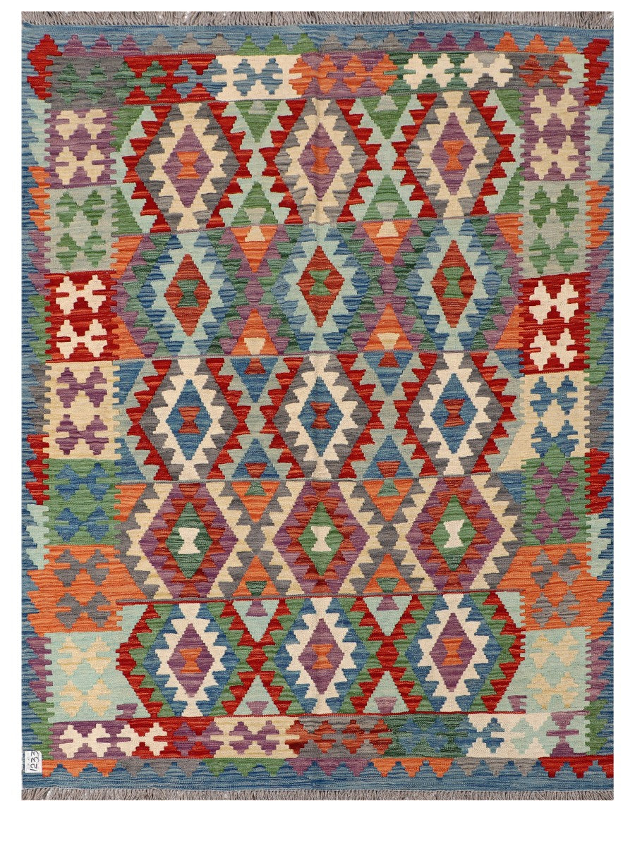 Maimana Afghanistan Kilim Rug - 200 x153 cm - Handmade