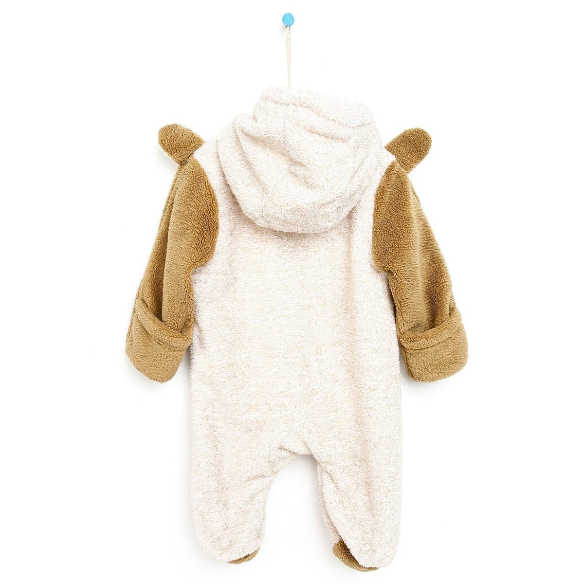 Midimod Newborn Cute Bears Welsoft Footed Jumpsuit - Beige