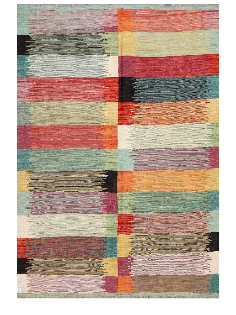 Maimana Afghanistan Kilim Rug - 251 x176 cm - Handmade