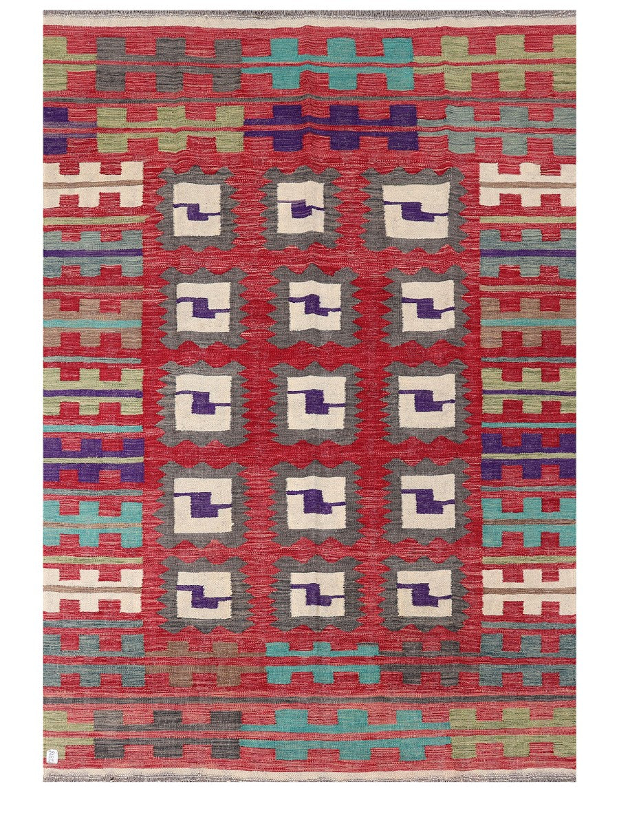 Maimana Afghanistan Kilim Rug - 246 x170 cm - Handmade