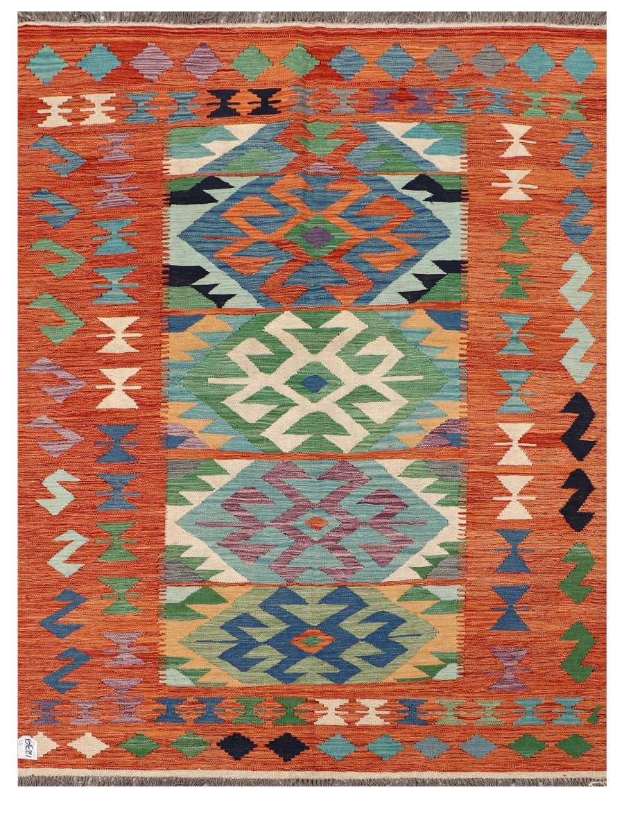 Maimana Afghanistan Kilim Rug - 199 x152 cm - Handmade