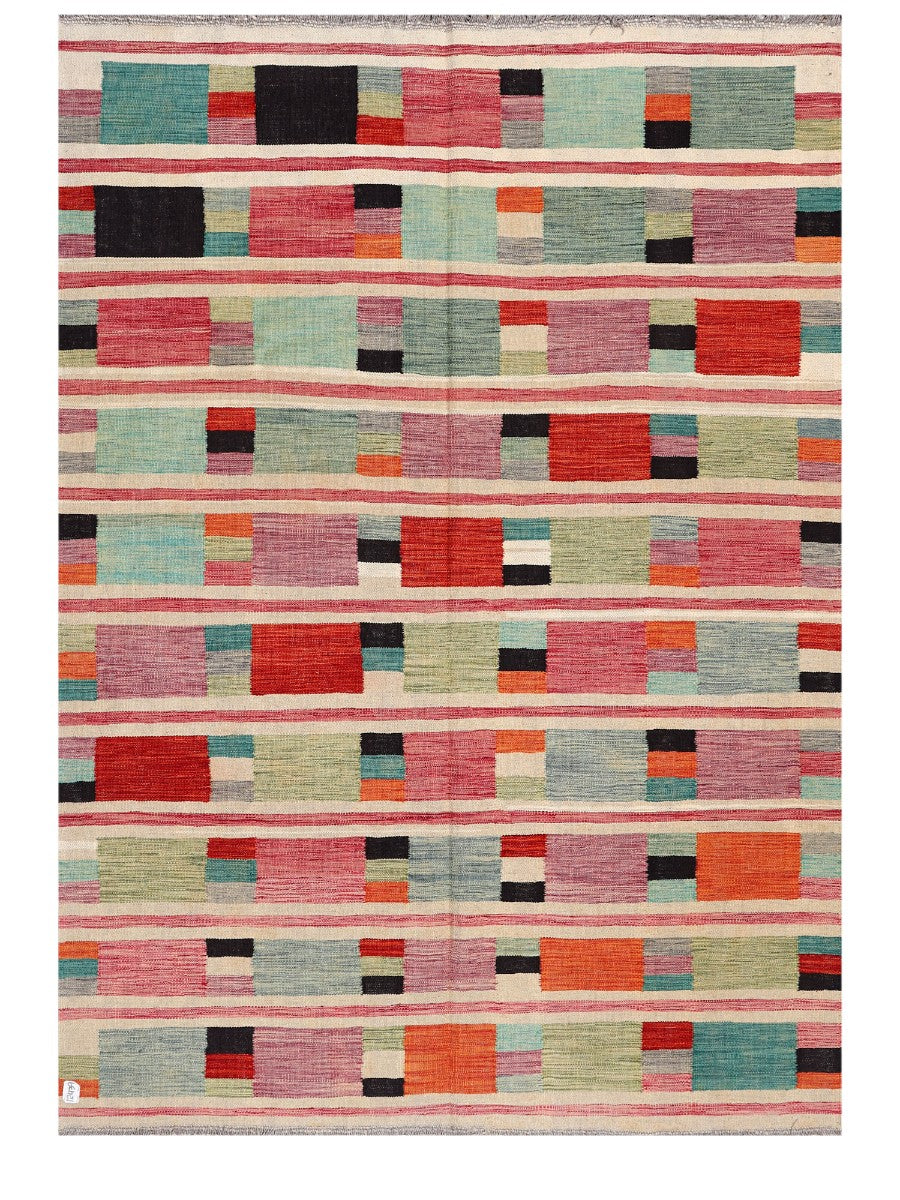Maimana Afghanistan Kilim Rug - 242 x172 cm - Handmade