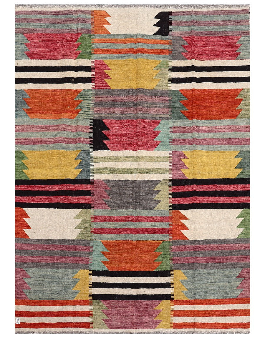 Maimana Afghanistan Kilim Rug - 248 x177 cm - Handmade
