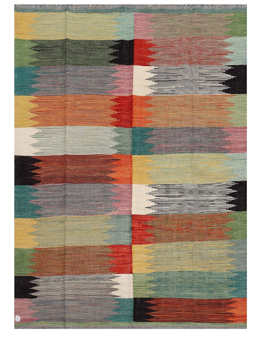 Maimana Afghanistan Kilim Rug - 247 x177 cm - Handmade