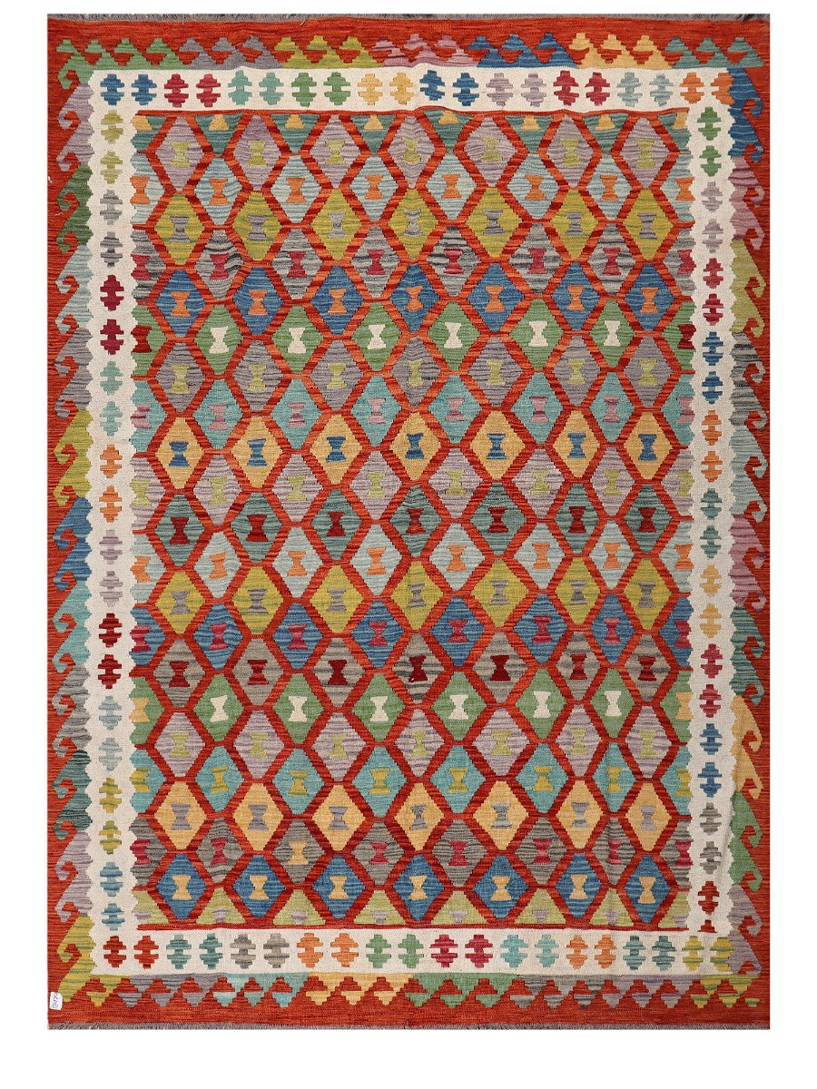Maimana Afghanistan Kilim Rug - 291 x207 cm - Handmade
