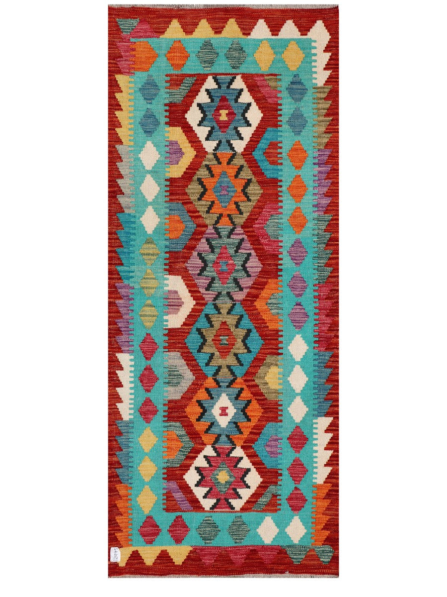 Maimana Afghanistan Kilim Rug - 198 x82 cm - Handmade