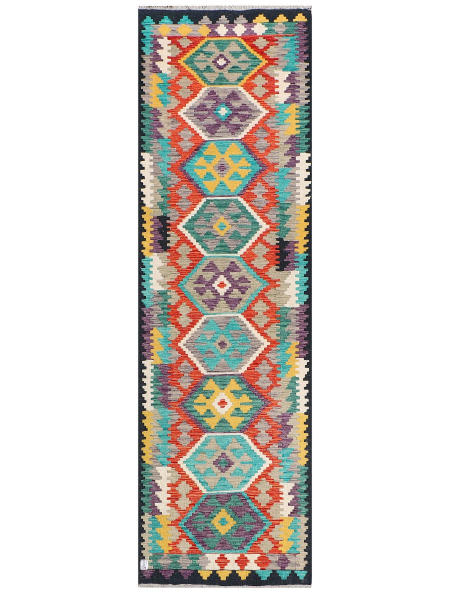 Maimana Afghanistan Kilim Runner - 283 x 86 cm - Handmade