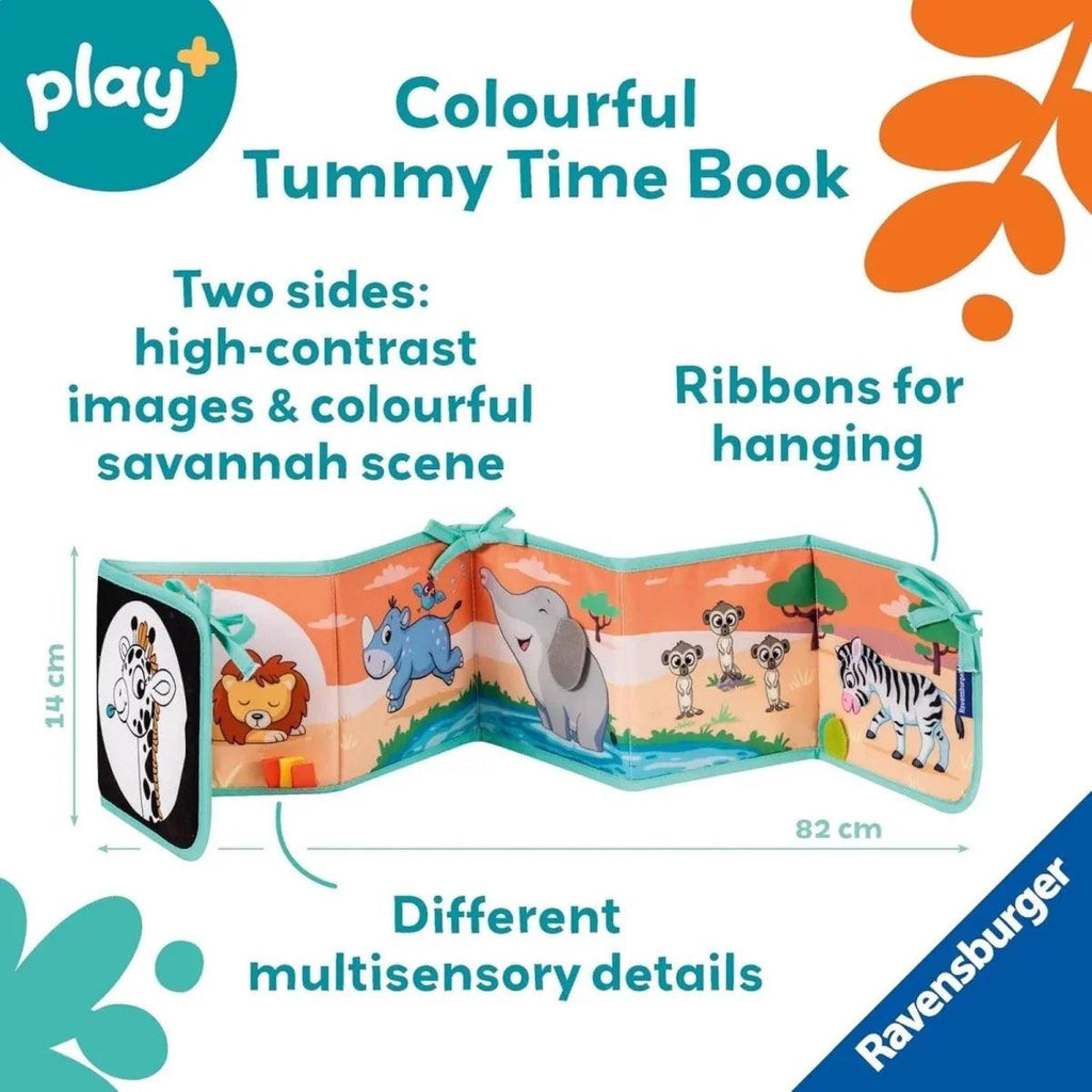Play+ Tummy Time Wild Animals Book