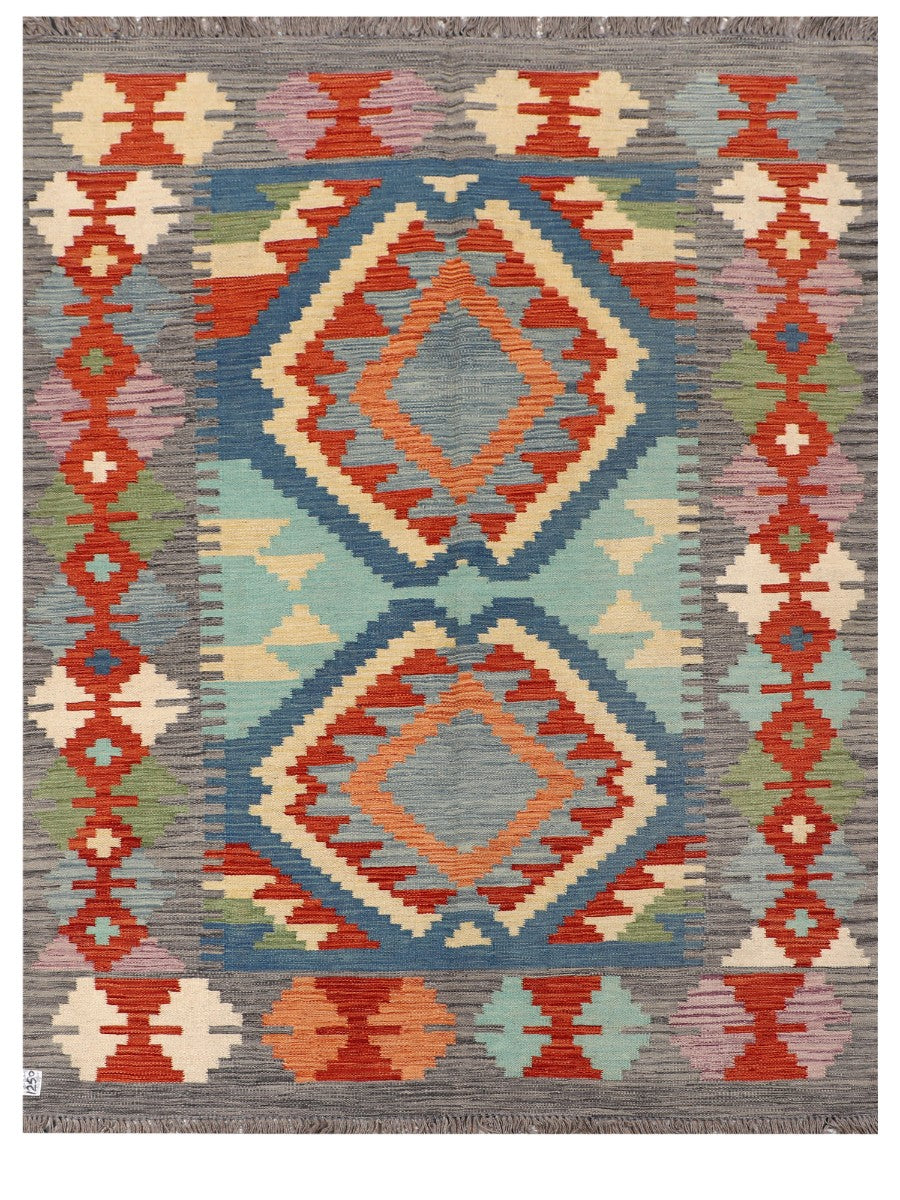 Maimana Afghanistan Kilim Rug - 196 x148 cm - Handmade