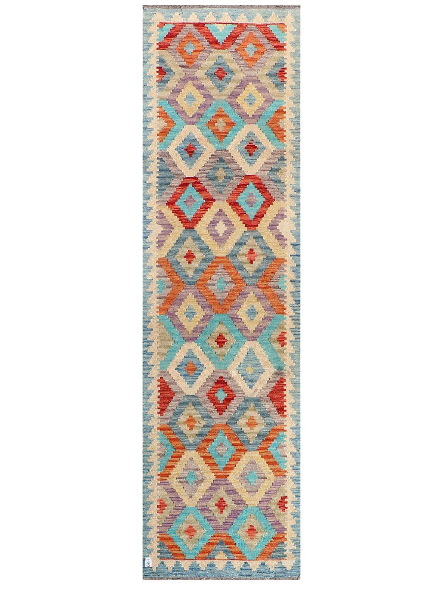 Maimana Afghanistan Kilim Runner - 286 x 80 cm - Handmade