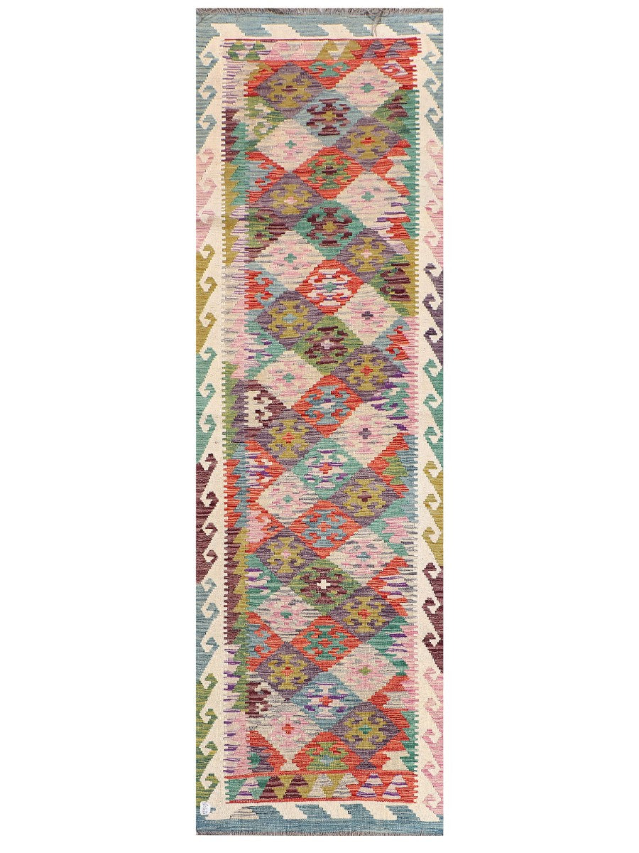 Maimana Afghanistan Kilim Runner - 289 x 88 cm - Handmade
