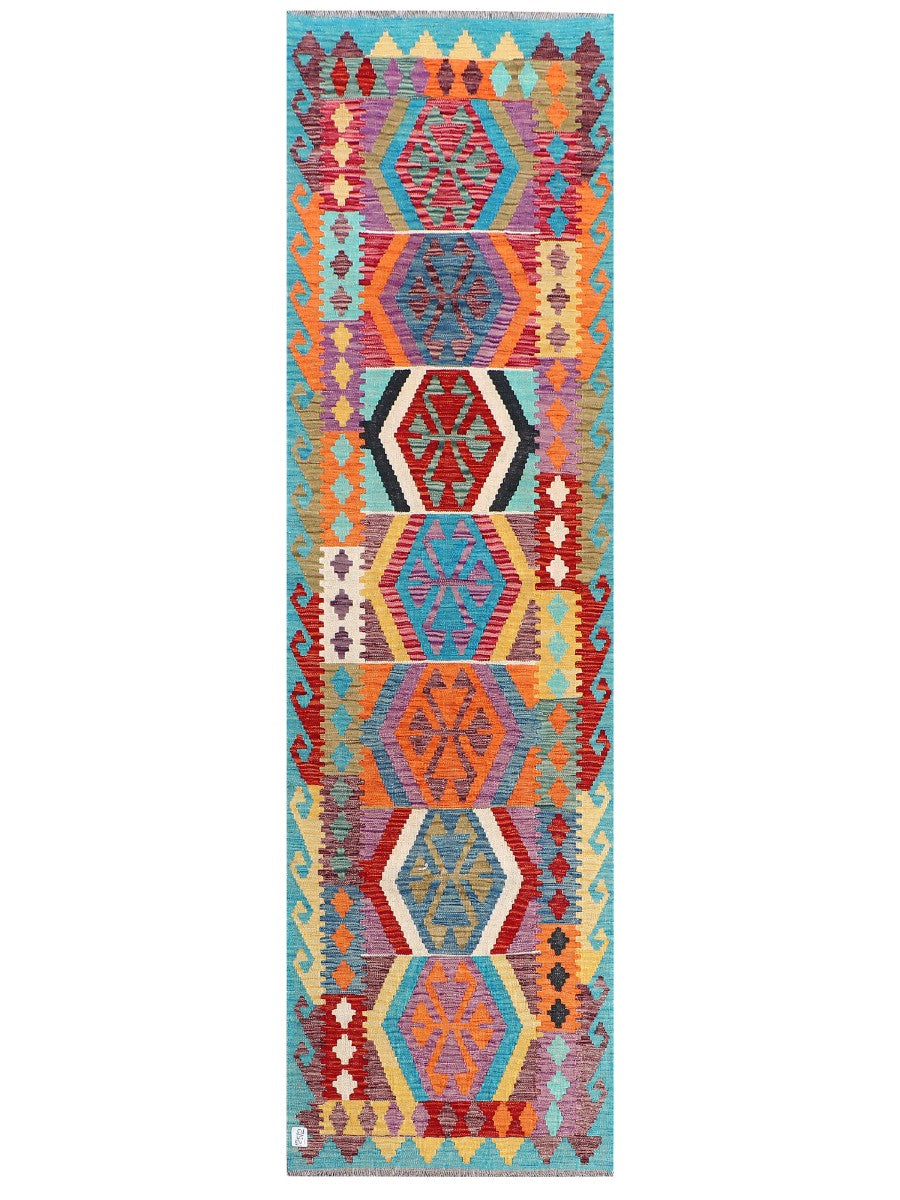 Maimana Afghanistan Kilim Runner - 286 x 80 cm - Handmade