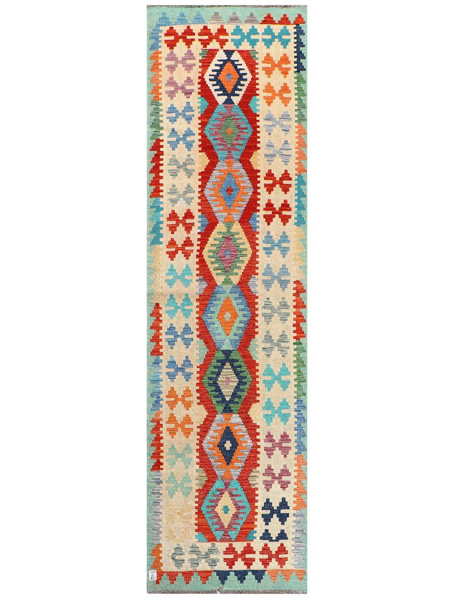 Maimana Afghanistan Kilim Runner - 292 x 81 cm - Handmade