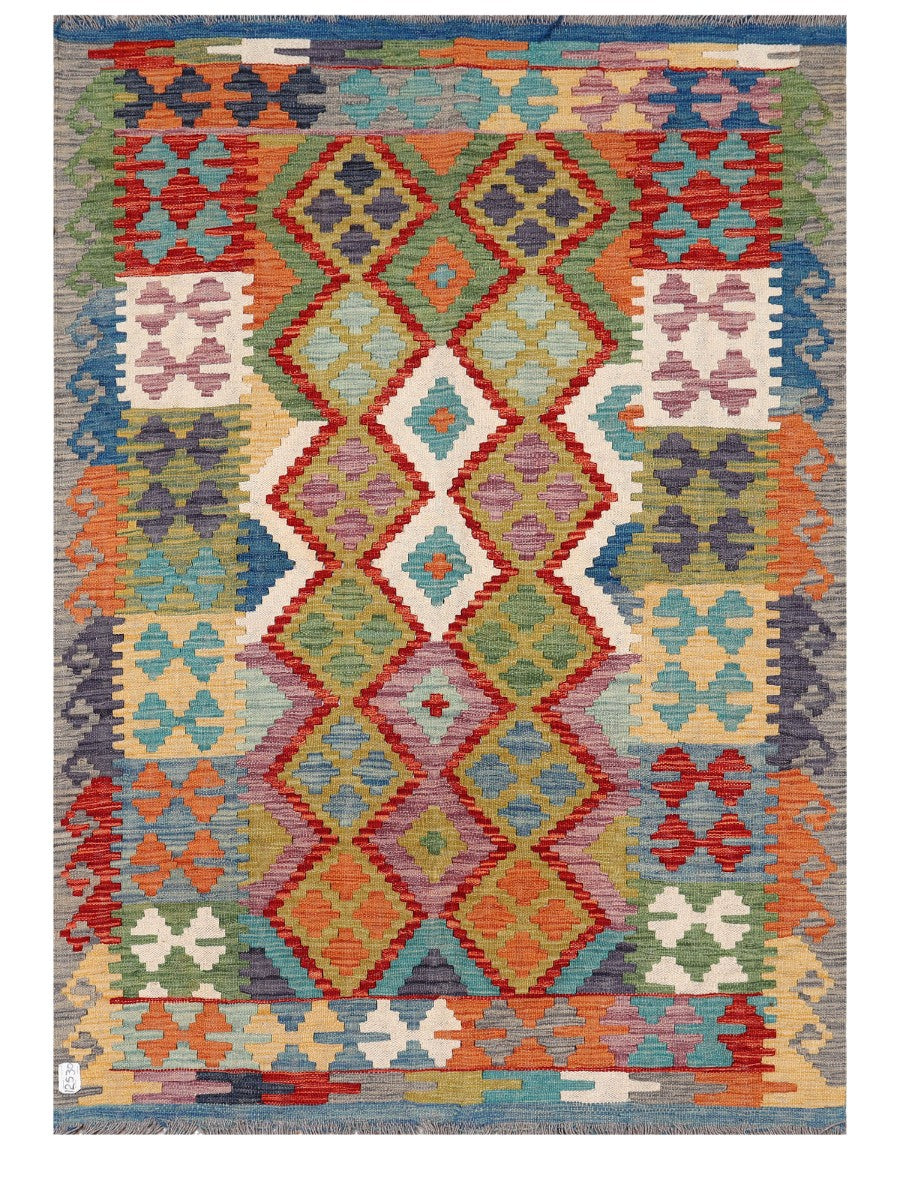 Maimana Afghanistan Kilim Rug - 175 x124 cm - Handmade