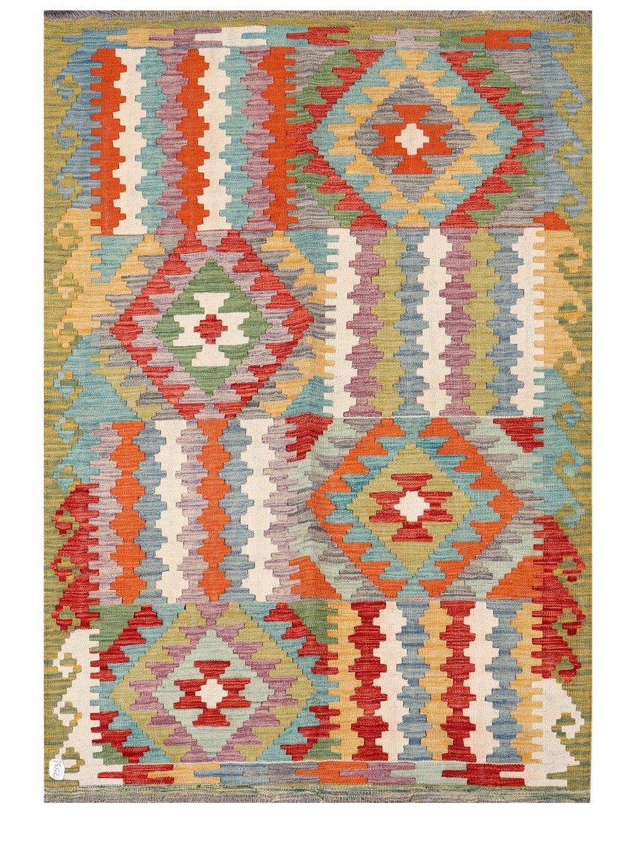 Maimana Afghanistan Kilim Rug - 182 x126 cm - Handmade