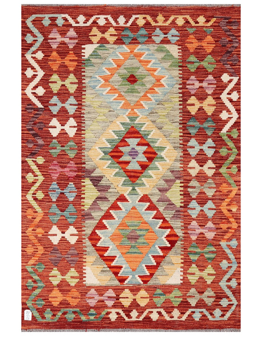 Maimana Afghanistan Kilim Rug - 150 x104 cm - Handmade